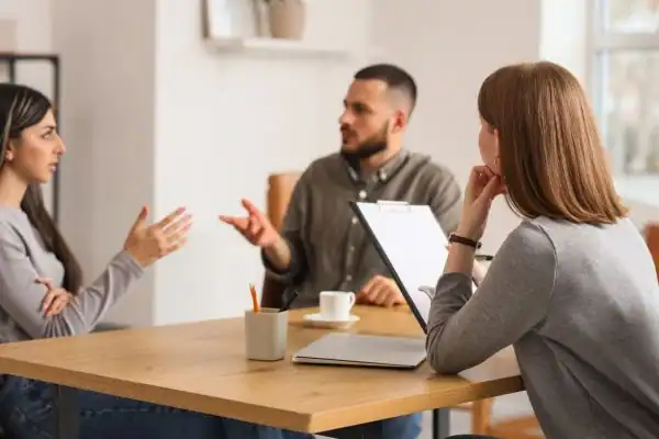 Image of couple access free mediation using family mediation voucher scheme Kent